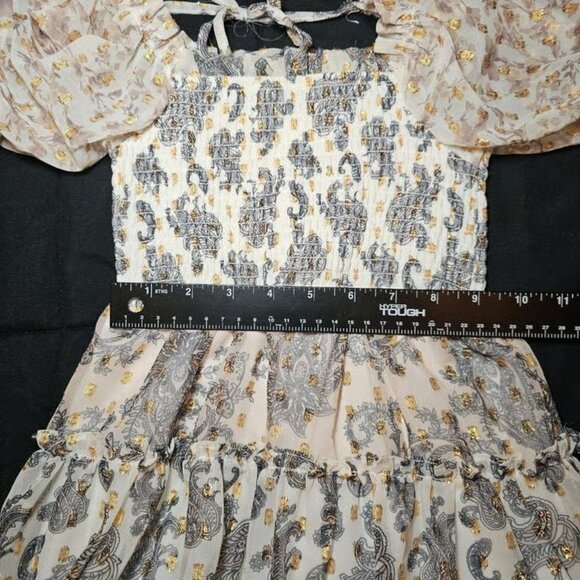Rare Editions Girls Paisley Tiered Dress Size 5 - Picture 5 of 7
